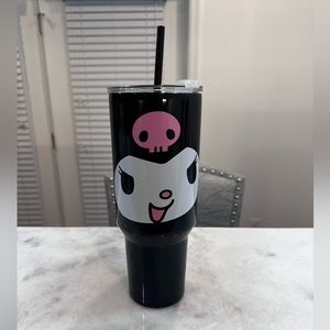 Bioworld Kuromi Black 40oz Stainless Steel Tumbler Hello Kitty Friend NWOT